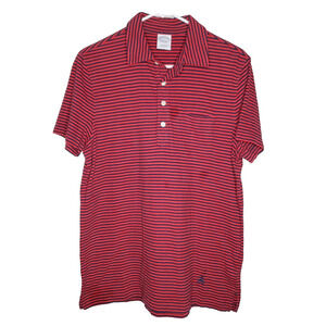 Brooks Brothers 1818 Men's Size Medium Red Striped Polo Athletic Shirt